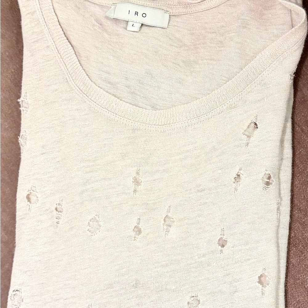 Cream Distressed Top - Picture 5 of 6